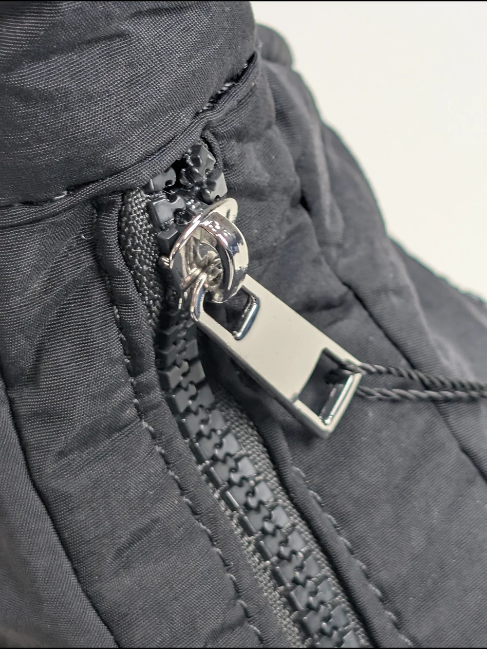 NWT Westbronco Black Quilted Nylon Crescent Shoulder Bag Crossbody Hobo